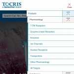 New Tocris Mobile Menu Design